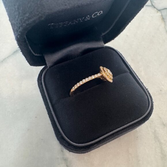 Tiffany & Co 18k Rose Gold Diamond Soleste® Ring - Picture 7 of 10